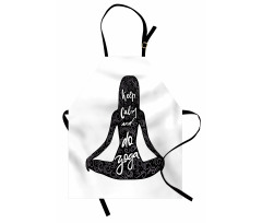 Do Yoga Words Girl Apron