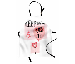 Kiss Me Pastel Pink Apron