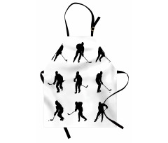 Black Player Silhouettes Apron