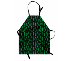 Pixel Art Dollar Pattern Apron