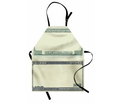 Dollar Bill Frame Pattern Apron