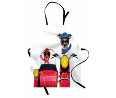 Funny Canine on Bike Apron