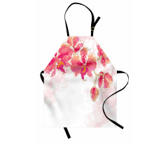 Contour Drawing Orchids Apron