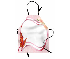 Abstract Floral Pink Apron