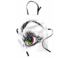 Colorful Pupil of a Woman Apron