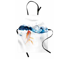 Goldfish Swimming in Water Apron