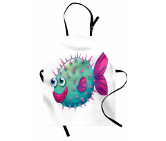 Vibrant Color Bubble Fish Apron