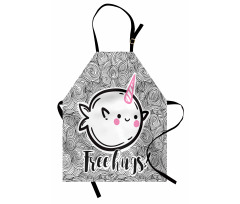 Abstract Whale Motif Apron