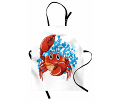 Cartoon Blue Coral Reef Apron