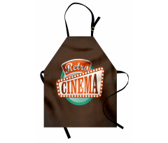 Film Mutfak Önlüğü Havalı Işıklı Sinema Yazılı Retro Duvar Kağıdı