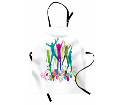 Teen Dance Floral Vivid Apron