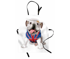 Puppy with Flag Apron