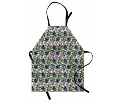 Violet Peonies Apron