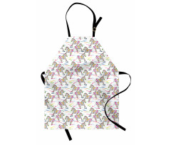 Running Colorful Animals Apron