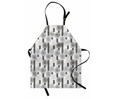 Greyscale Spring Bloom Apron