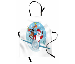 Reindeer and Santa Apron