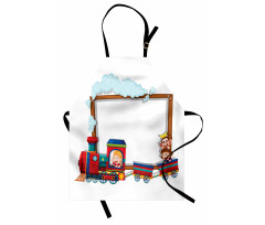 Children on Cartoon Train Apron