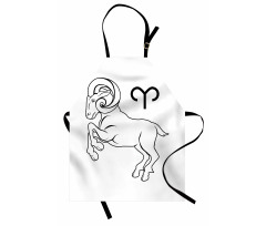 Horned Animal Art Apron