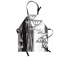 Abstract Plants Art Apron