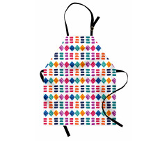 Watercolor Squares Lines Apron