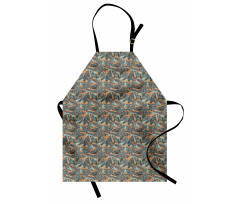 Leaves with Paintbrush Apron
