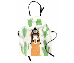 Llama in Hat Smiling Apron