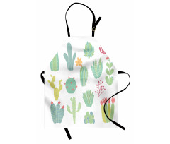 Hand Drawn Style Cacti Apron