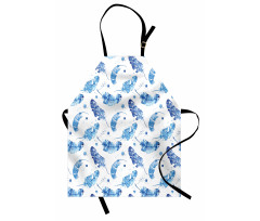 Watercolor Quill Motifs Apron