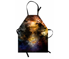 Woman Lion and Flower Apron