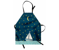 Sailing Boat Night Sky Apron