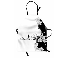 Bird Lily Petals Apron