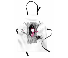Girl in Hollow with Heart Apron