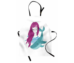 Teen Girl with a Whale Apron