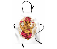 Dancing Animal Motif Art Apron