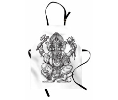 Folk Themed Symbol Timeless Apron