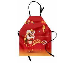 Little Boy Lion Dance Apron