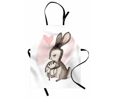 Bunny with His Mom Apron