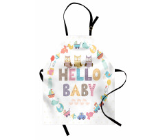 Hello Baby Owls Apron