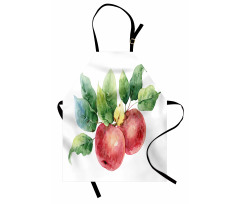 Green Leaves and Fruits Apron