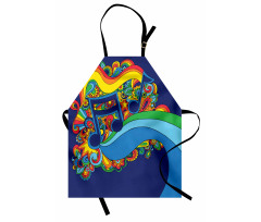 Notes on a Blue Background Apron