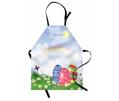 Spring Meadow with Eggs Apron