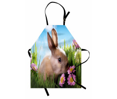 Grass and Spring Flowers Apron