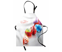 Ribbon and Colorful Eggs Apron