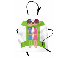 Twin Girls Teens Apron