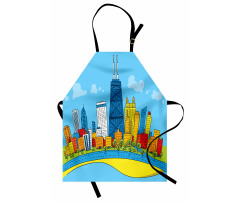 Cartoon City View Apron