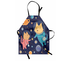 Cartoon Dog Astronaut Apron