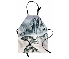 Chinese Mountain Tree Apron