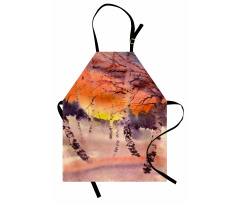 Sundown in Birch Jungle Apron