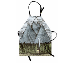 Sketchy Countryside Apron