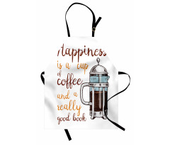 French Press and Words Apron